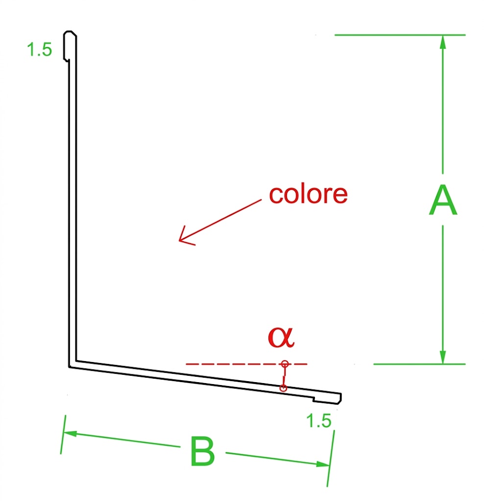 L with internal colored flats